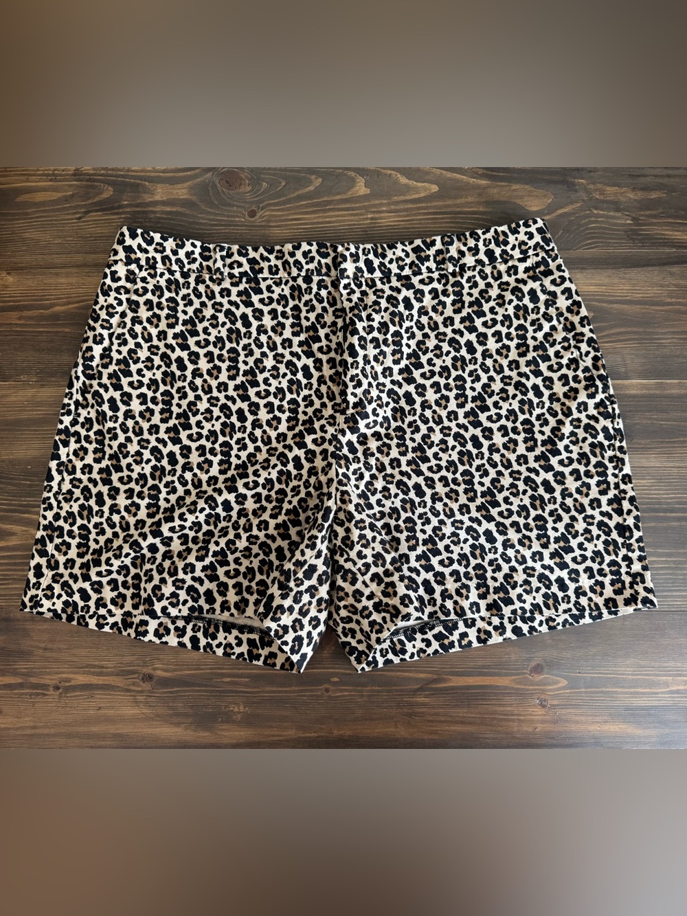 Banana Republic Women's Leopard Print Flat Front Shorts